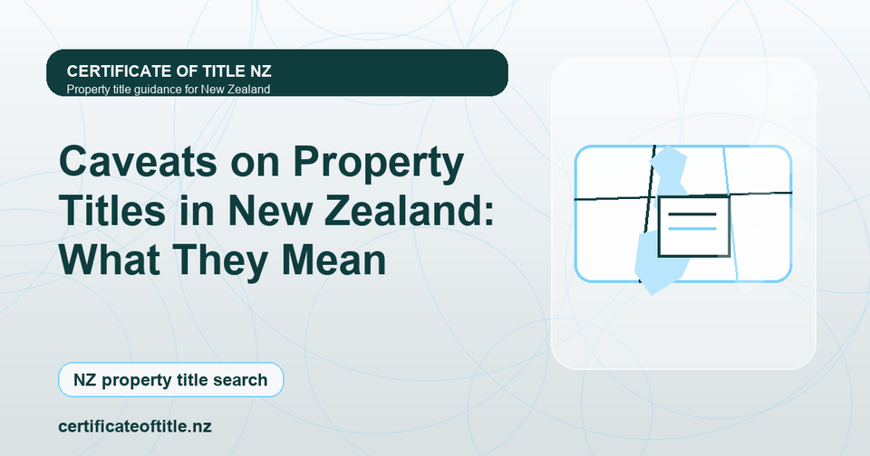 Caveats on Property Titles in New Zealand: What They Mean