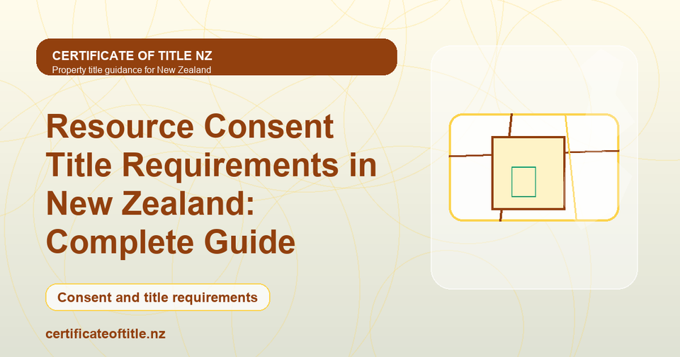 Resource Consent Title Requirements in New Zealand: Complete Guide