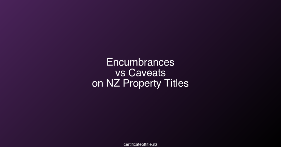 New Zealand property title document with legal instruments on desk