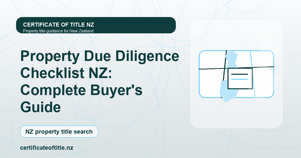 Property Due Diligence Checklist NZ: Complete Buyer's Guide