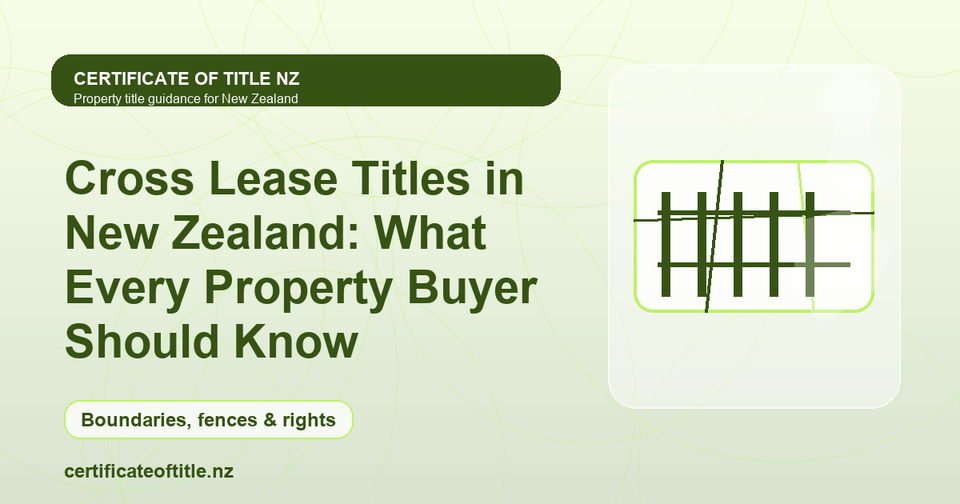 Cross Lease Titles in New Zealand: What Every Property Buyer Should Know