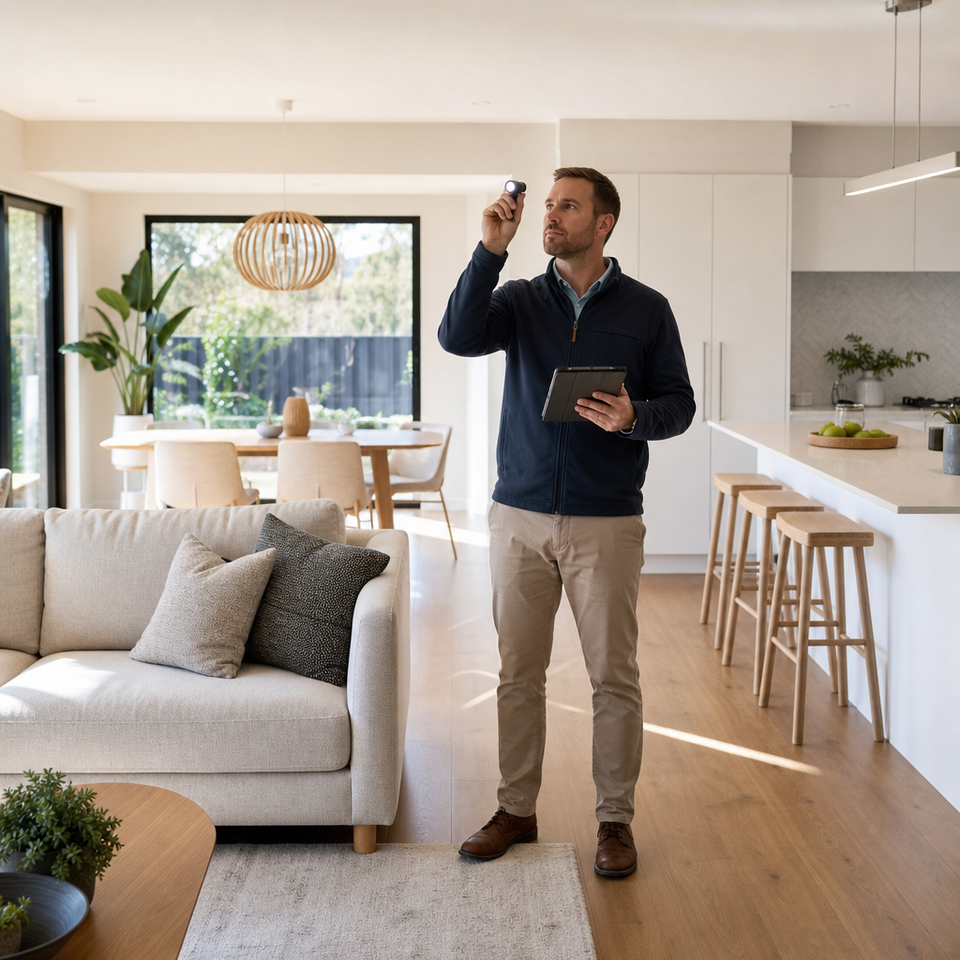 New Zealand home being inspected for property due diligence