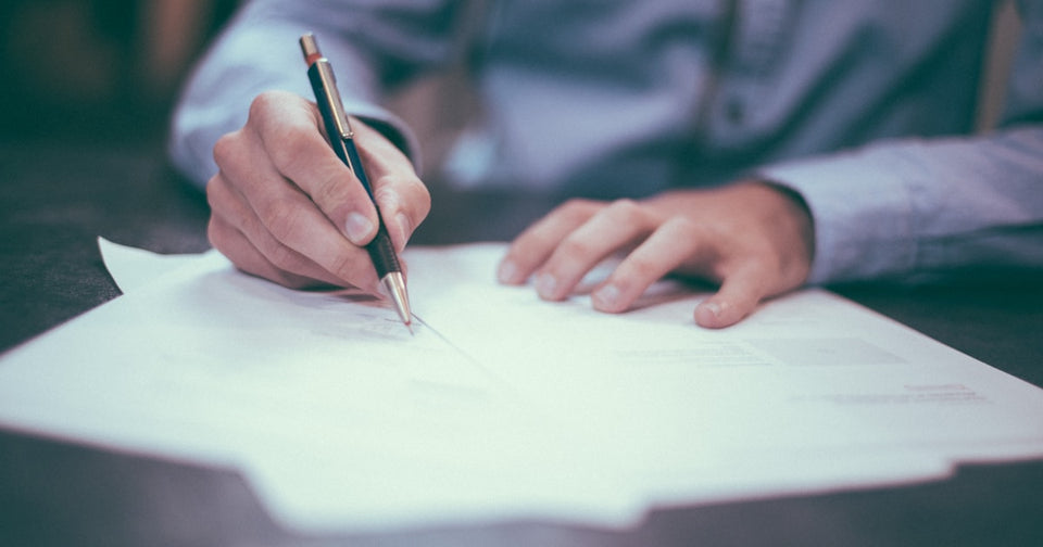 Lawyer reviewing property title documents in New Zealand office
