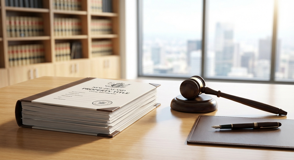 Legal documents and gavel representing caveat removal process in New Zealand