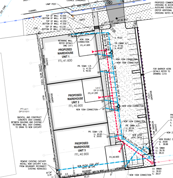 Building Consent Drawings for Stormwater and/or Wastewater